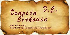 Dragija Ćirković vizit kartica